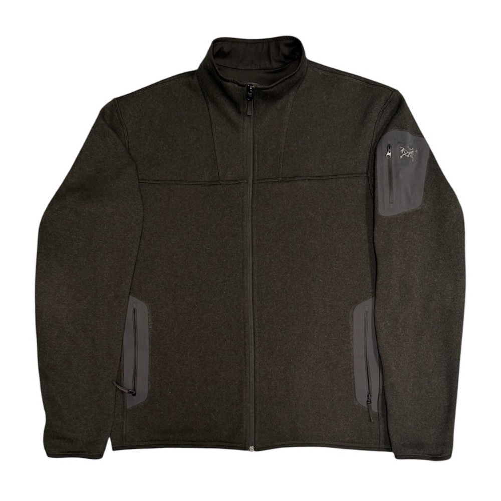 ARCTERYX Fleece Zip Up Jacket - Black - Zipper Pockets & Embroidered Logo